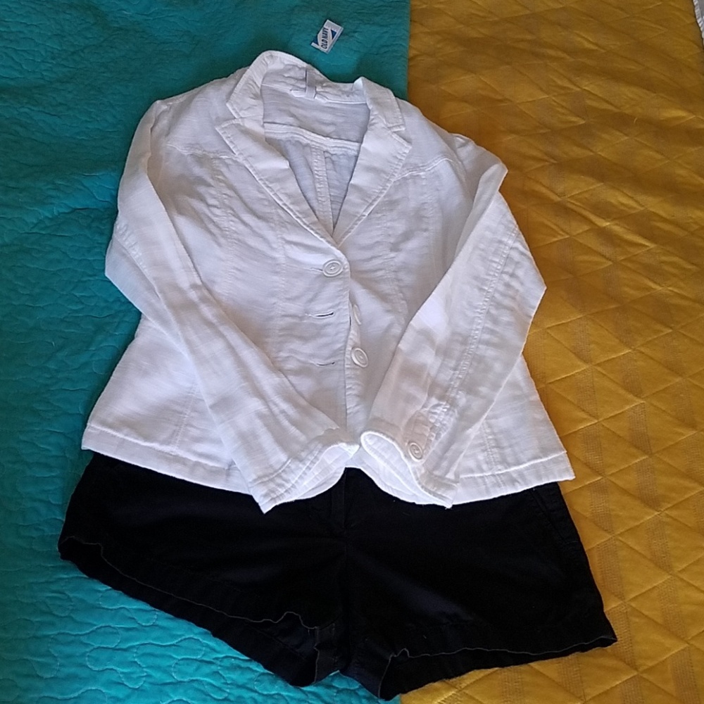 Old navy white linen blazer moving sale